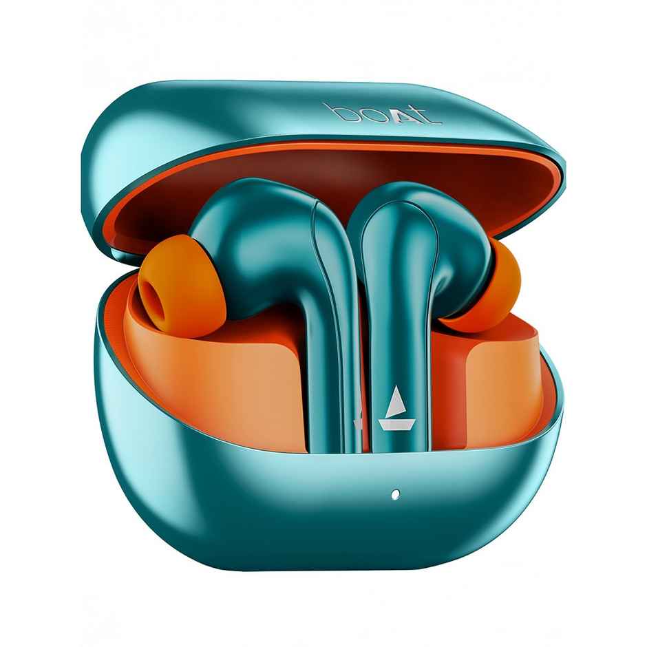boAt Airdopes 155 TWS Earbuds with 40 hrs Playtime,In-Ear Detection,Quad Mics ENx Tech,ASAP Charge Bluetooth - Active Teal