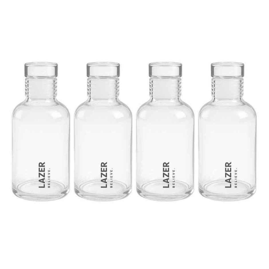 Lazer Pure Borosilicate Glass Water Bottle | BPA-Free | Leak-Proof Durable - 300 ml