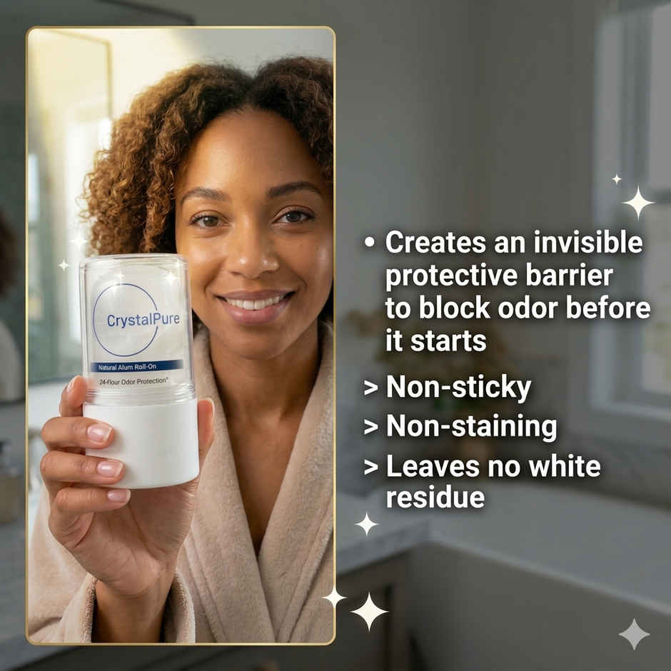Crystal Pure Everyday Alum Deodorant Roll On Natural