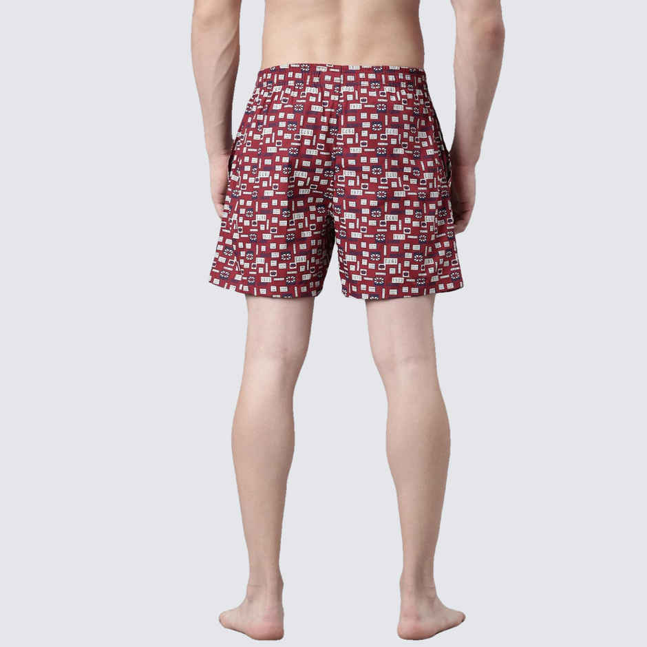 Pepe Jeans Men's Printed Rumba Red Boxer - L