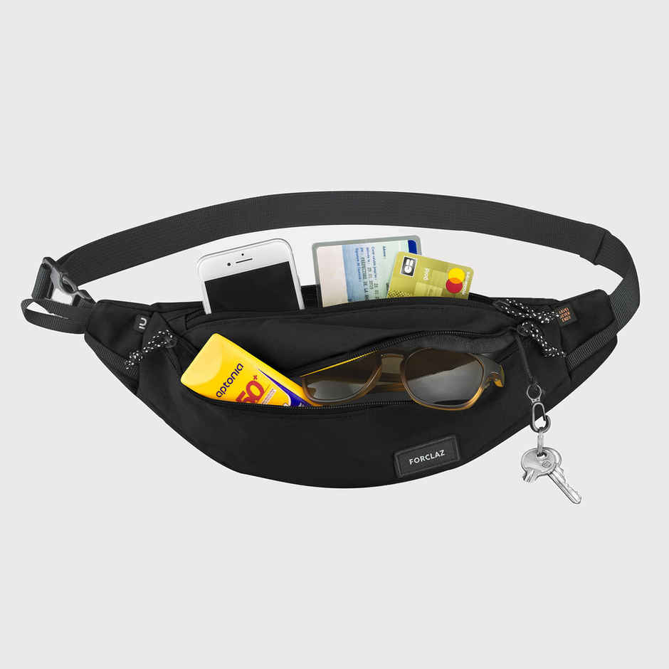 Decathlon | Unisex Polyester 2 L Waist Bag - Black