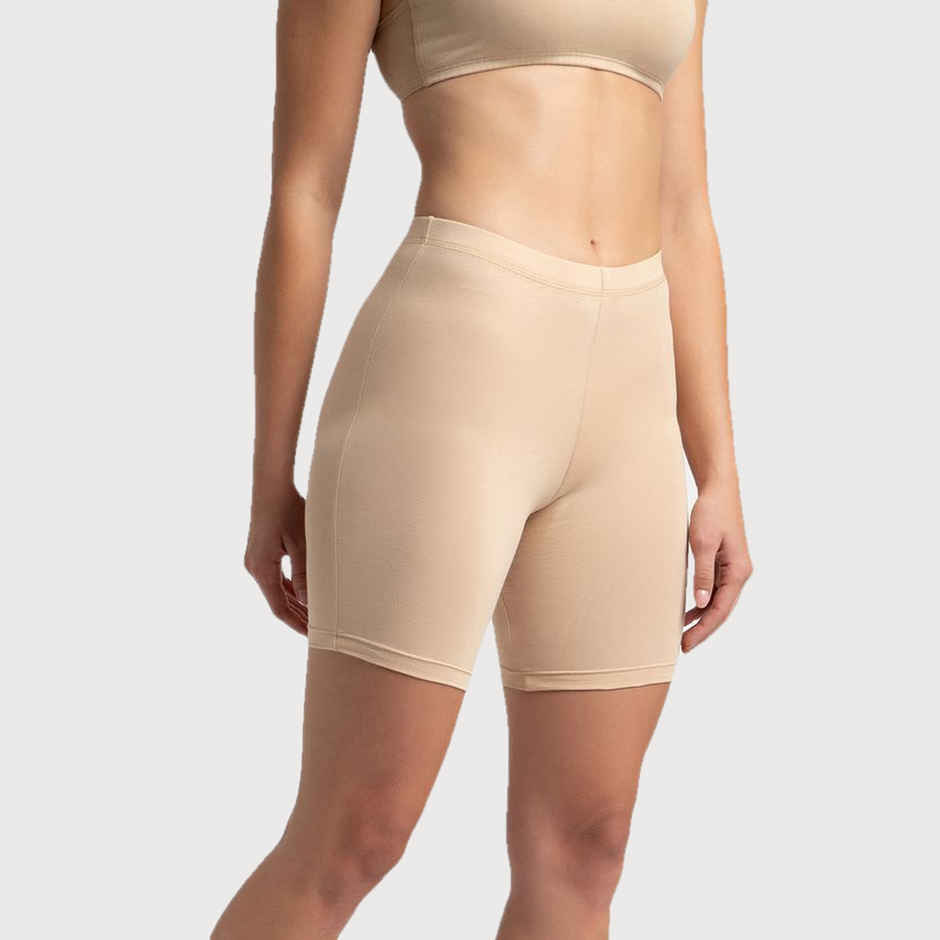 Jockey 1529 Women's Super Combed Cotton Mid Waist Underwear Shorties|Concealed Waistband | Skin-XL