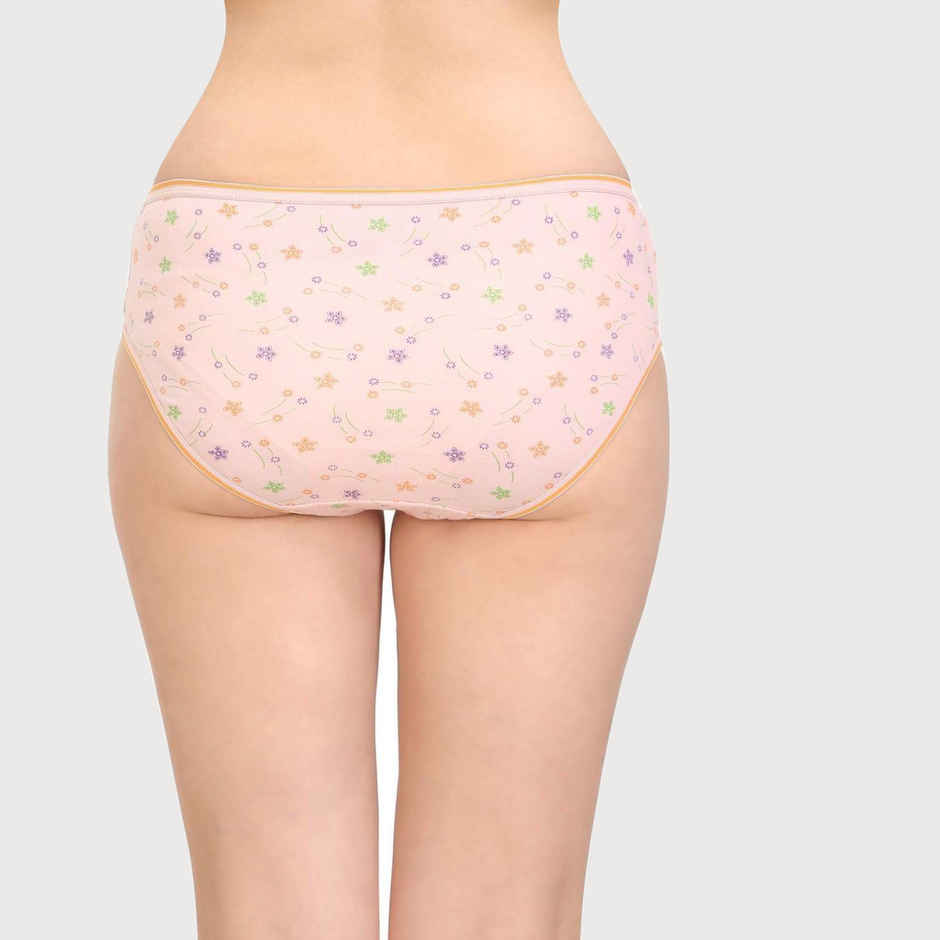 Bodycare Women Brief Panty Printed Premium Cotton Mid Rise | Assorted - L