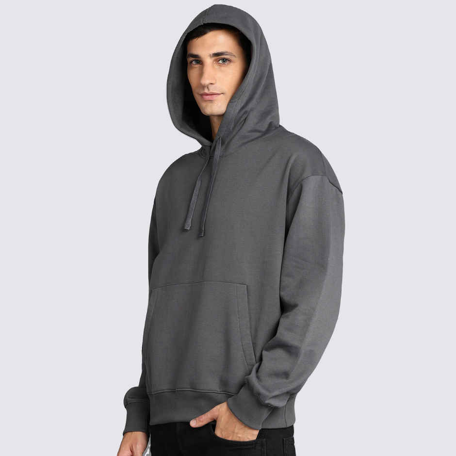 Alan Jones Clothing Cotton Blend Men's Oversized Hoodie | Anthracite Grey - S