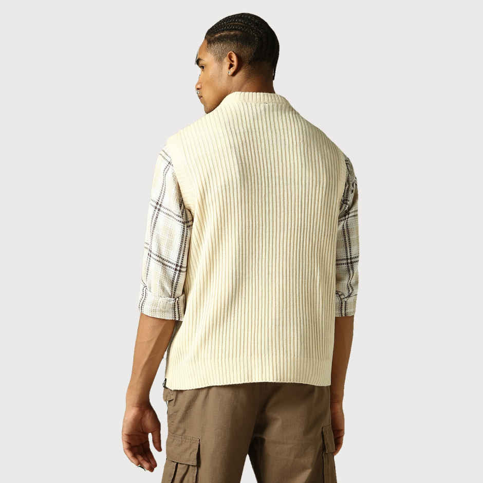 Hubberholme Men's Striped Pullover | Cream - S