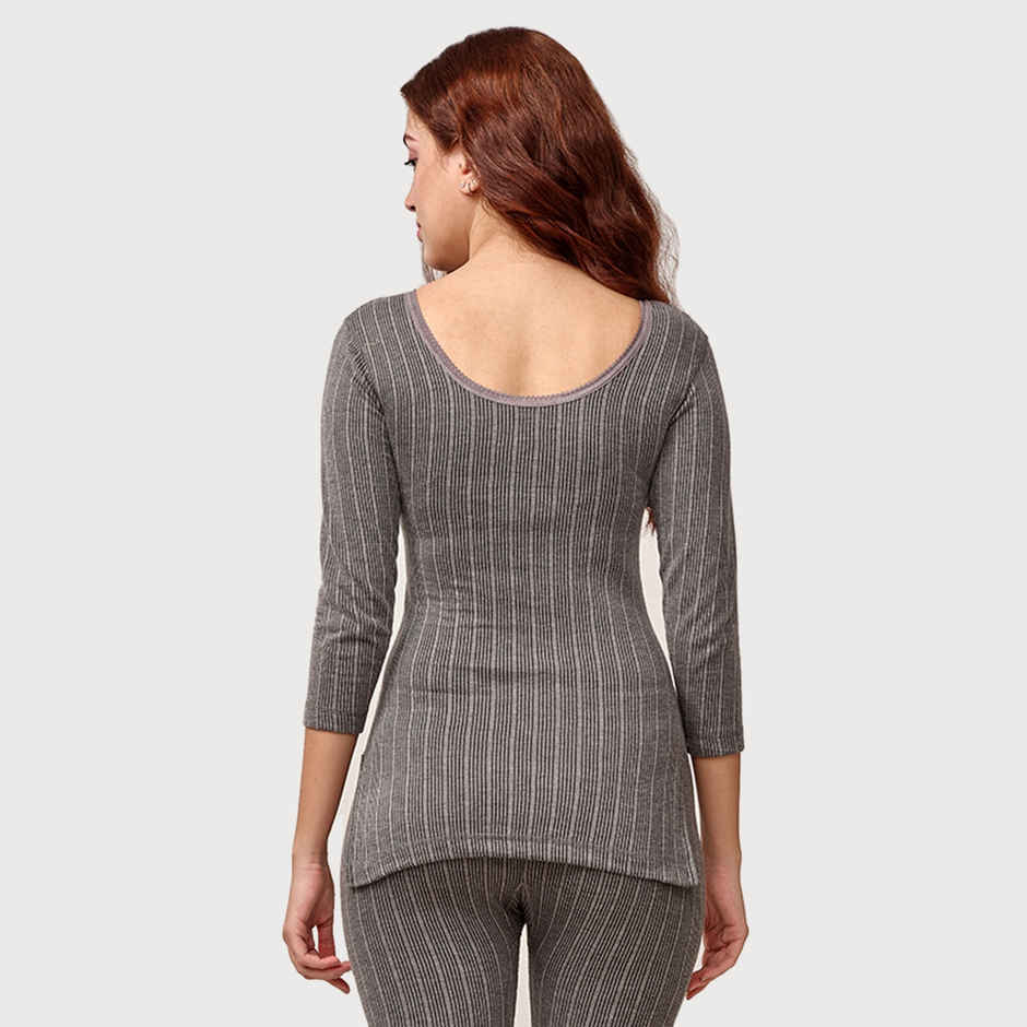 Lux Inferno Long Length Thermal Top For Women | Charcoal | 80 | S