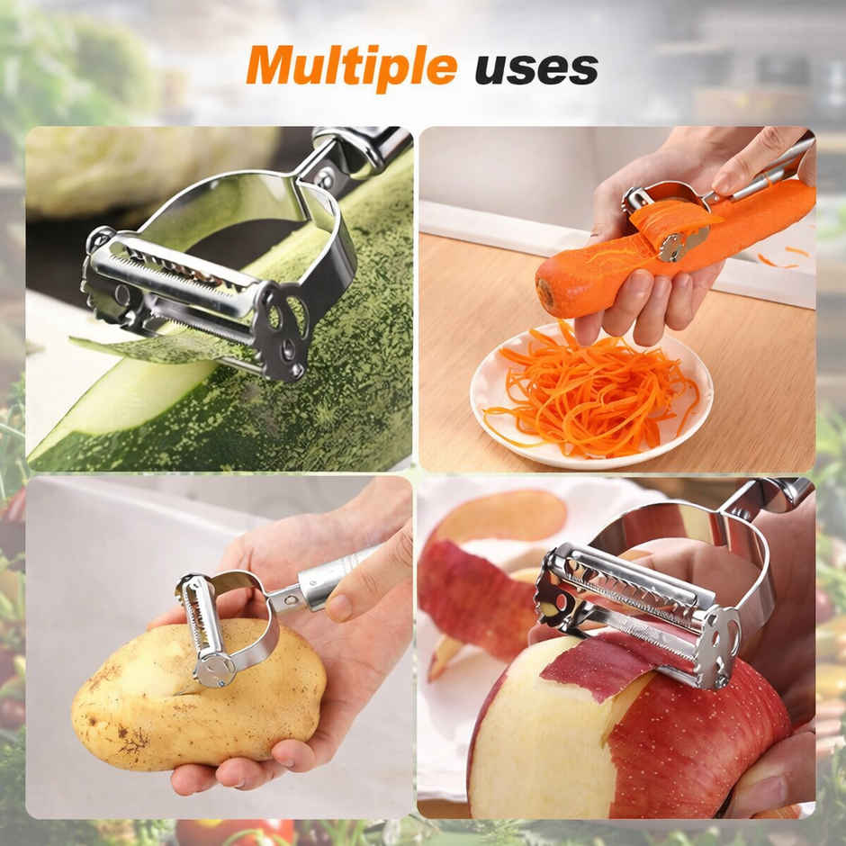 Zedak Stainless Steel Vegetable Peeler Julienne Cutter Dual Blade - 1 pc