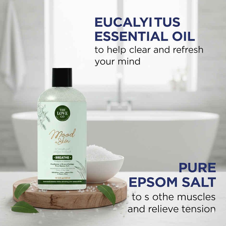 The Love Co Breathe Eucalyptus & Spearmint Bath Salt | Unscented