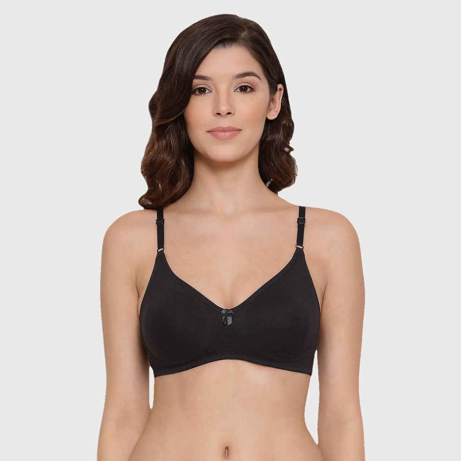 Lyra Women's Bra Non Padded Daily Wear Comfortable | Black - 34B