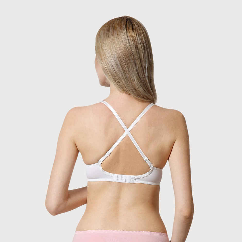 Van Heusen Women White Solid Anti Bacterial Wireless Bra |36B