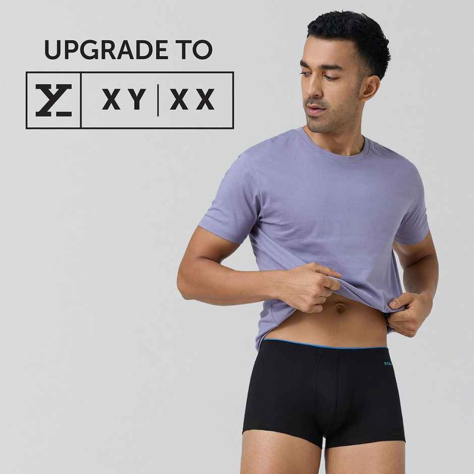 XYXX Men's Uno Modal Solid Trunks Pack of 1, Black| XL