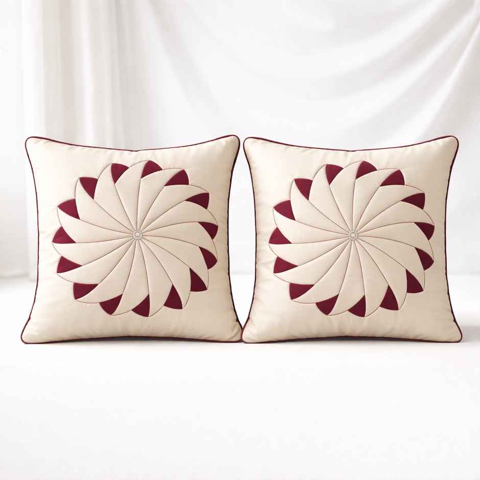 Linen Cushion Cover | 16 x 16 inch | Floral | Multicolour