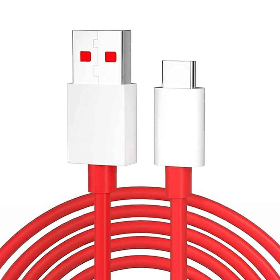 Sounce 80W OnePlus Charging Cable Usb To Type C Warp Charger SuperVooc/Dash Fast Charge, Red