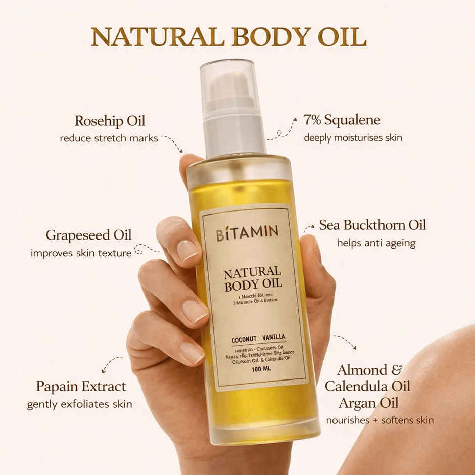 Bitamin Coconut Vanilla Natural Body Oil