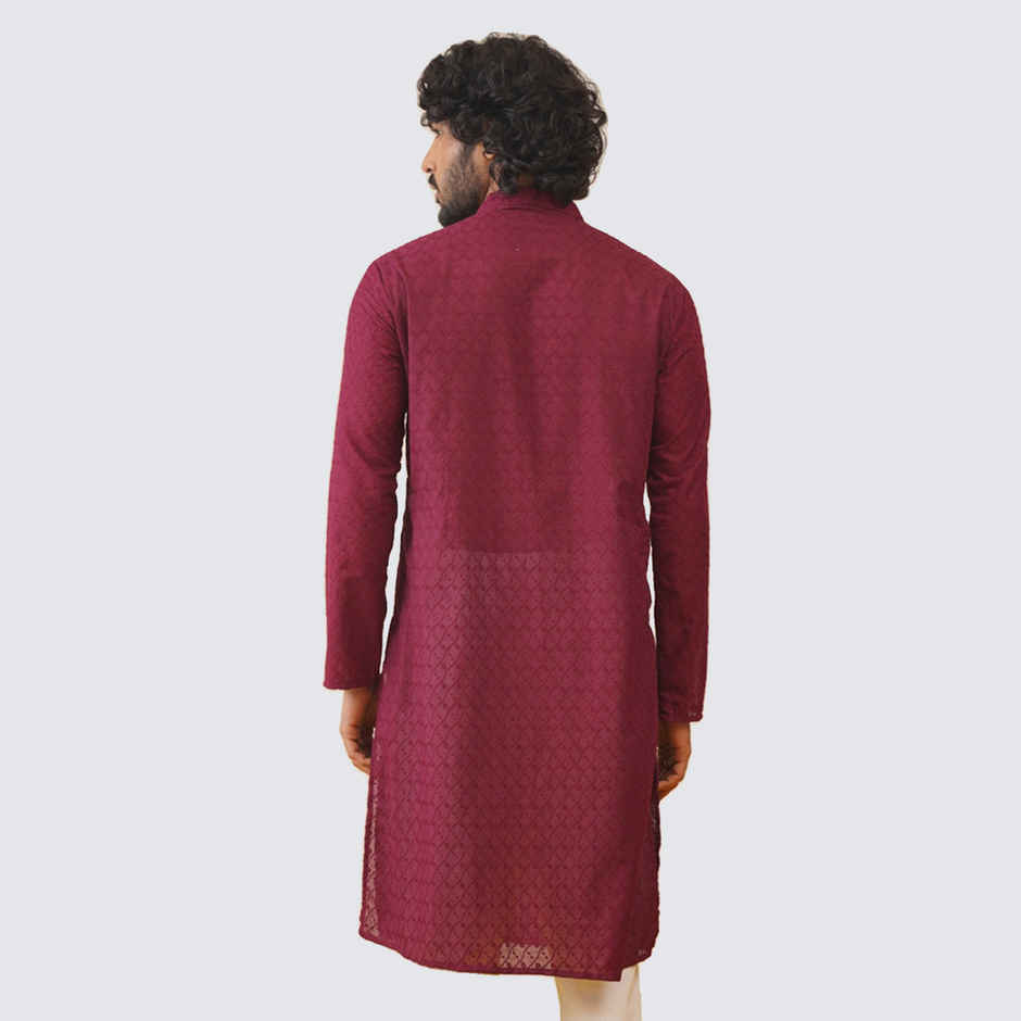 Jompers Men's Kurta | Ko 561 | Purple - XL