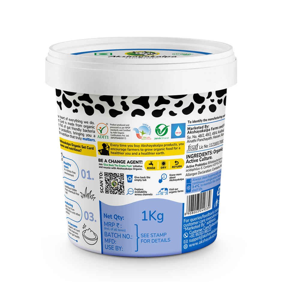 Akshayakalpa Artisanal Organic Set Curd Cup