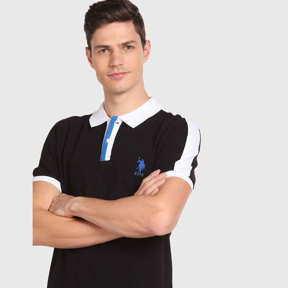 U.S. Polo Assn. Men's Solid Polo Shirt | Black - M