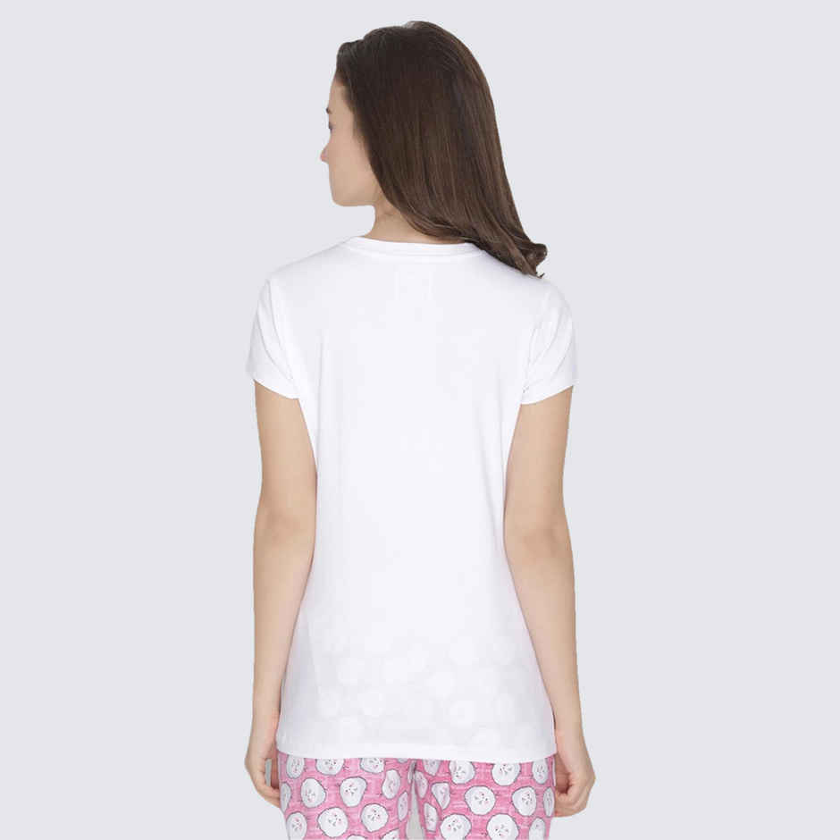 Lyra Women's T-shirt Round Neck Solid | White - M