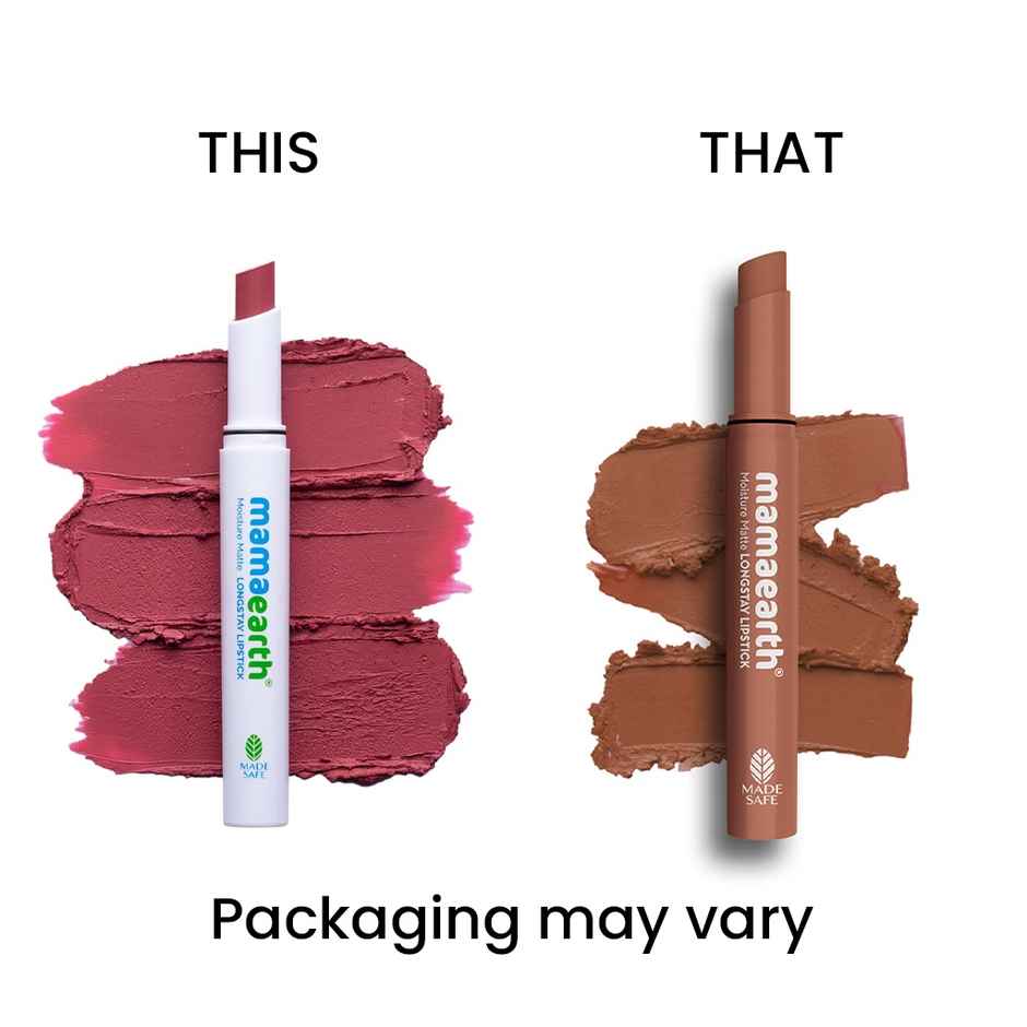 Mamaearth Moisture Matte Longstay Lipstick With Avocado Oil & Vitamin E - Cinnamon Nude