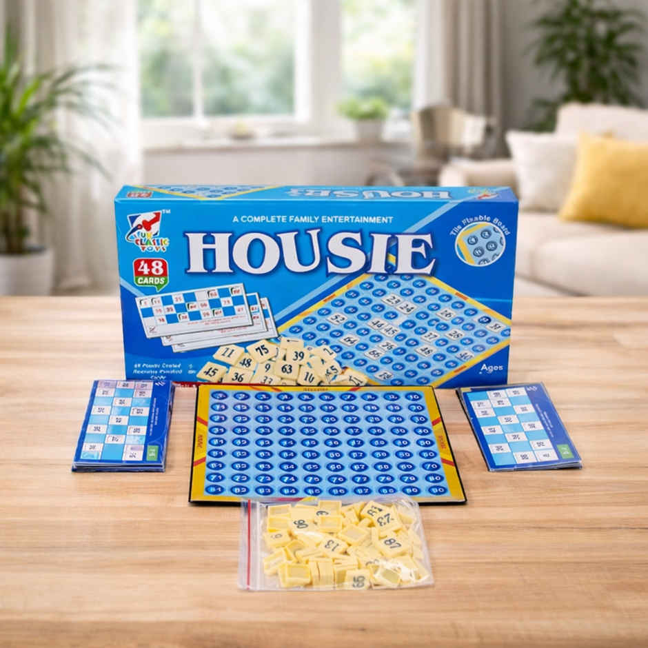 Fablue Traders Housie Game Set | Tambola Educational & Learning Board Game | 48 Cards | 8+ years