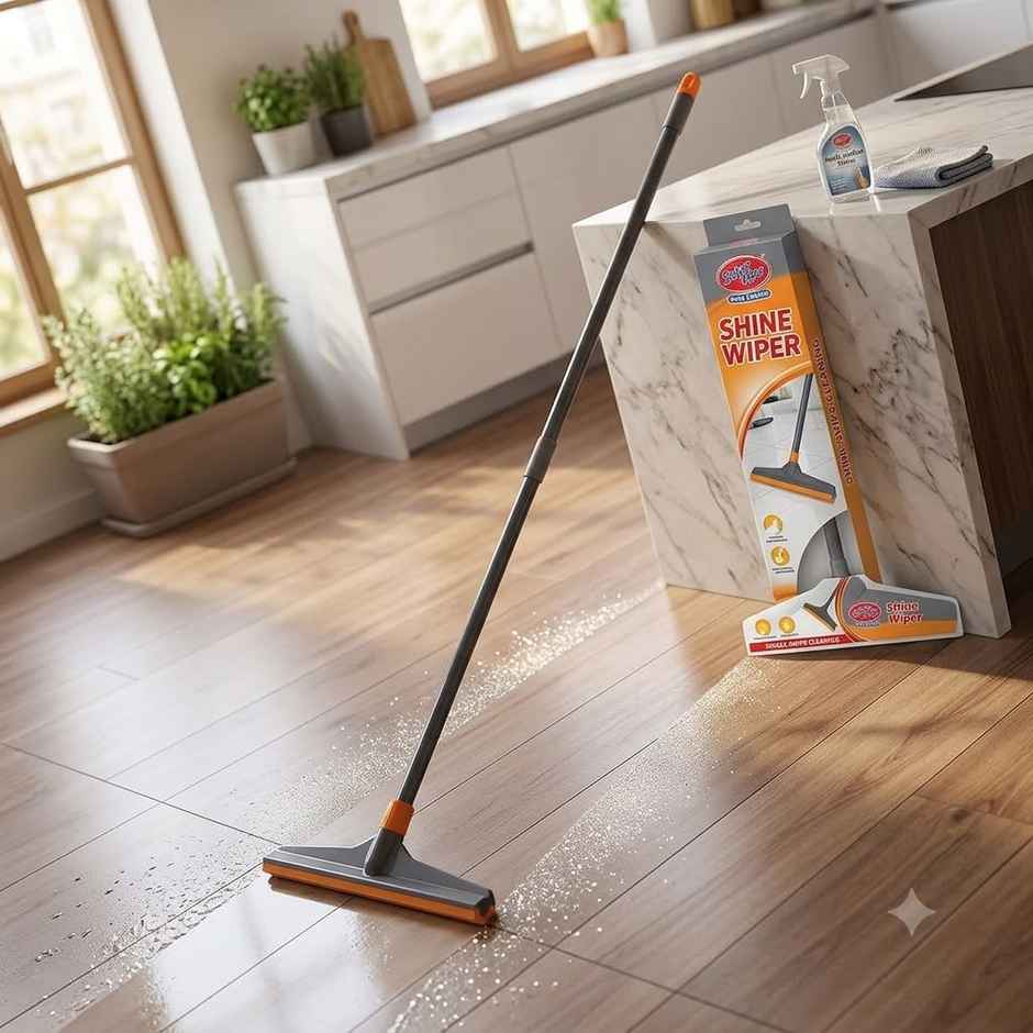 Chakaachak Shine Floor Wiper| 30 CM | Grey & Orange
