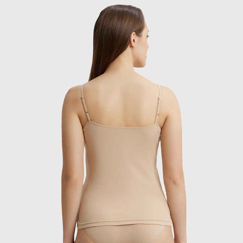 Jockey 1487 Women's Super Combed Cotton Rib Camisole|Adjustable Straps | Skin-XL