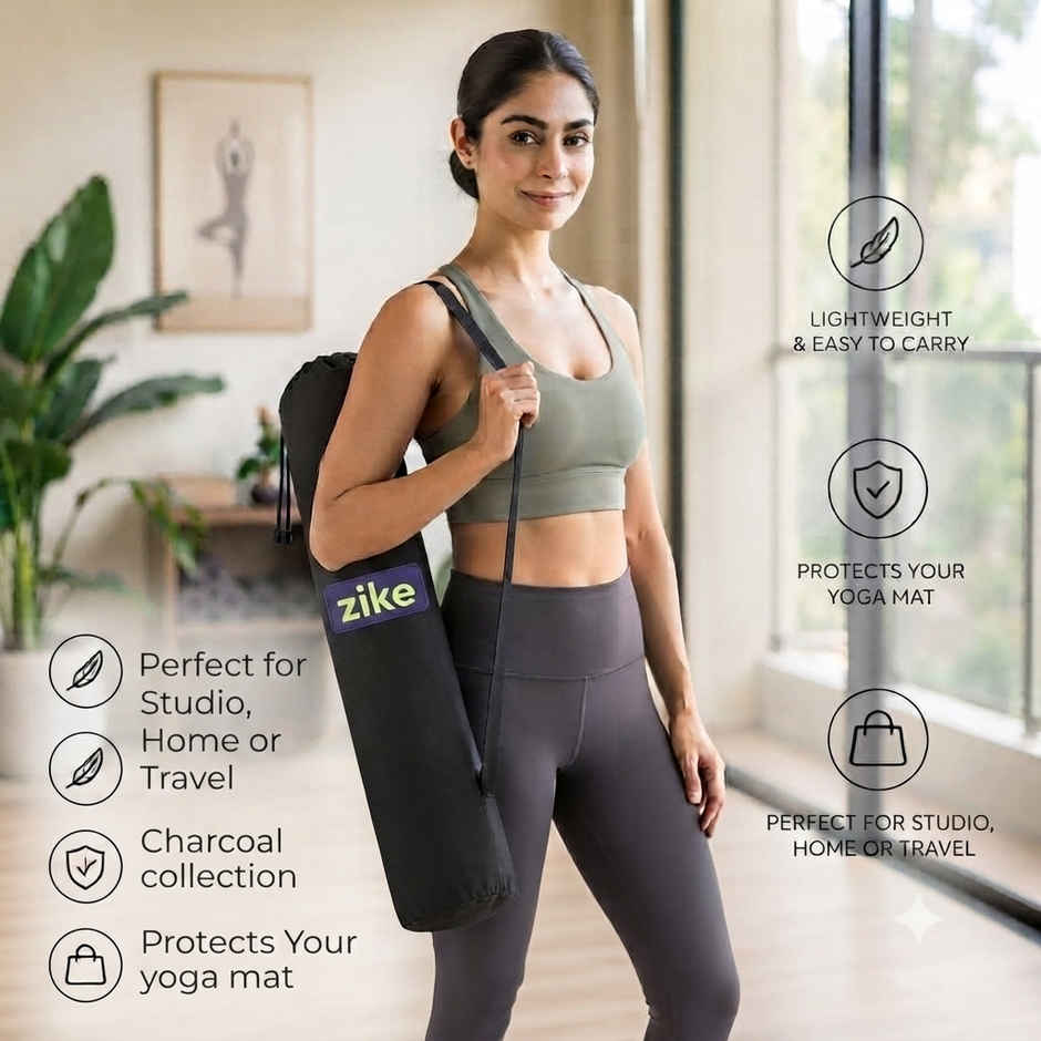Zike Yoga Mat Storage and Carry Cover | Black Bag Only