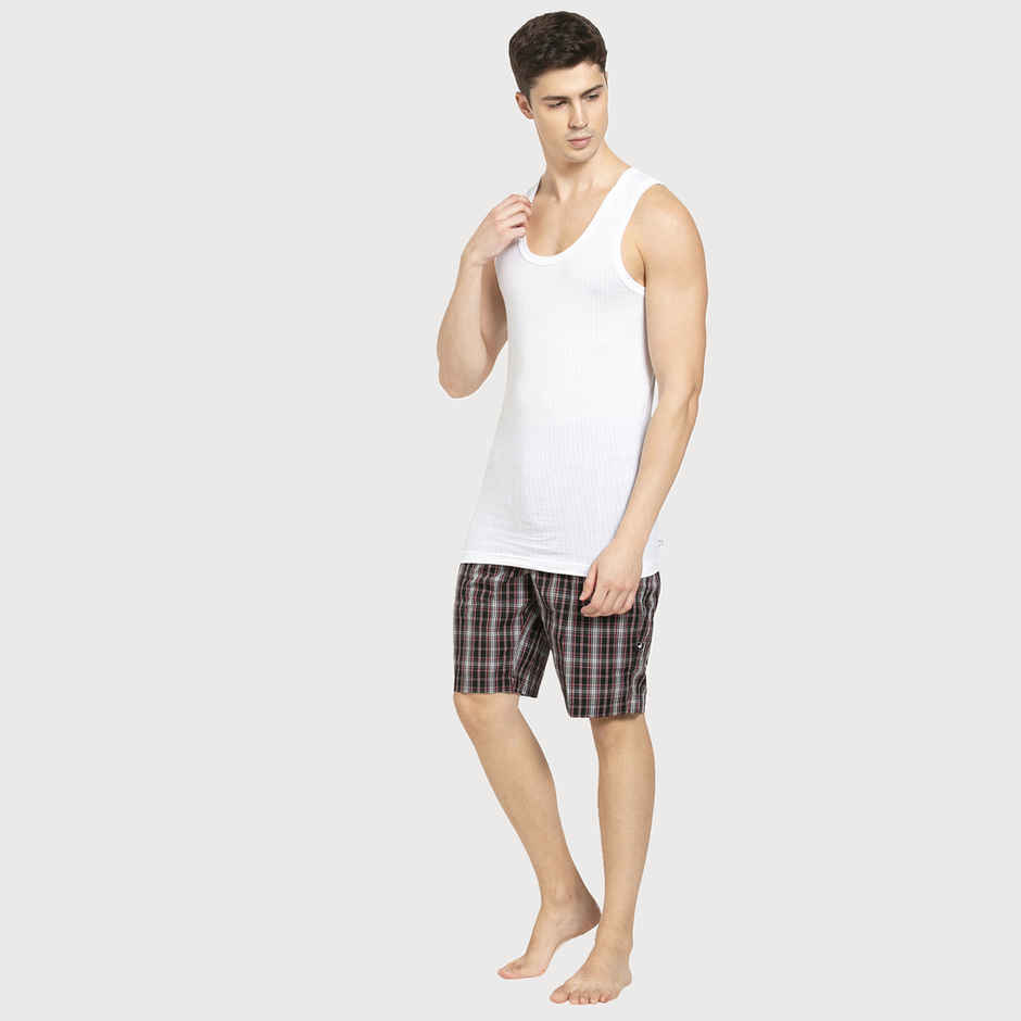 Jockey 8816 Men's Super Combed Cotton Sleeveless Vest|Extended Length|Easy Tuck | White-80