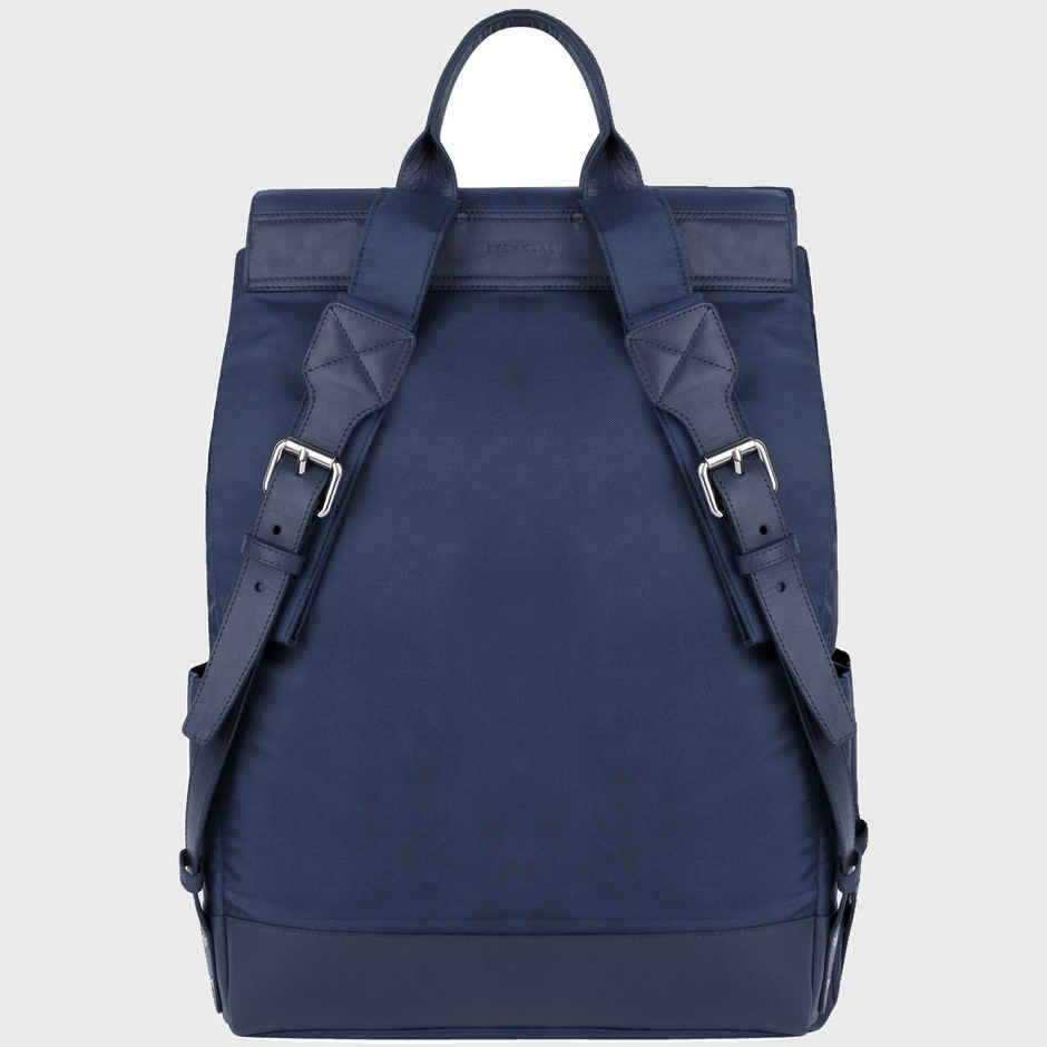 Svenklas Unisex Solid Polyester and Vegan Leather 22 L Top Handle Backpack | Navy