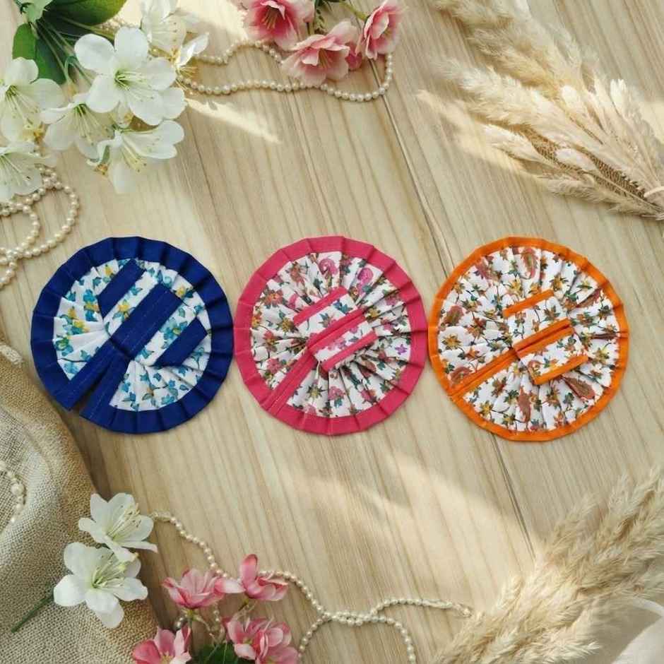 Gullak Laddu Gopal Bright Printed Gherdar Poshak | Assorted Colours | Size 4