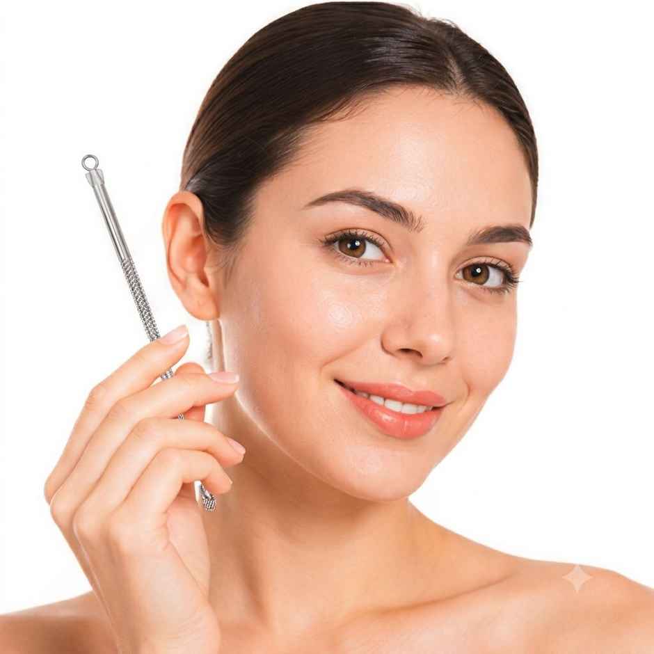 Beautiliss Blackhead Remover Round Tool for Clear Smooth Skin and Effective Pore Cleaning