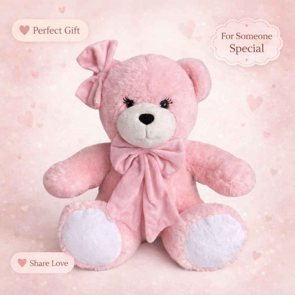 Hamleys Hattie Bear Soft Plush Toy | Pink - 27 cm