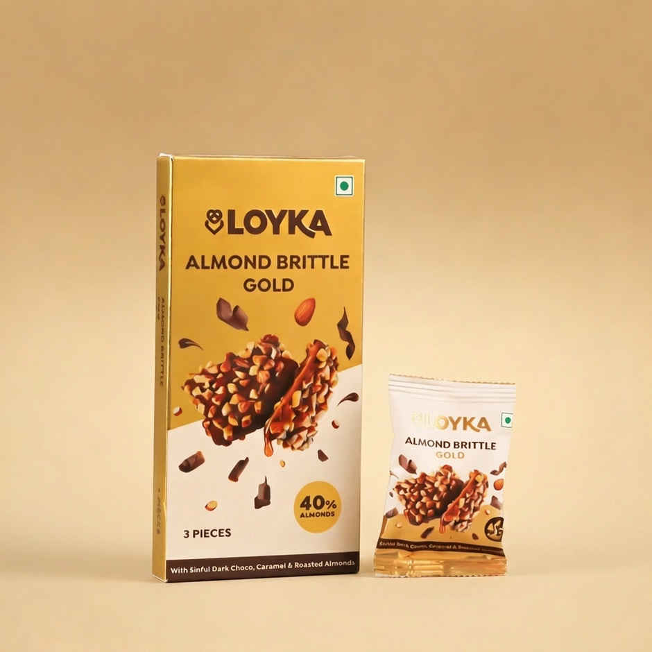 Loyka Almond Brittle Gold Chocolate Box | 43.5 G