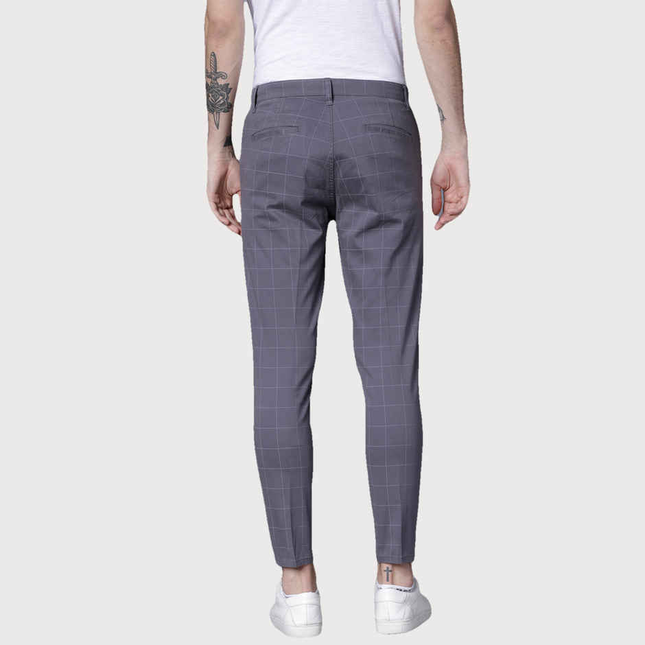 HIGHLANDER Men's Slim Fit Trousers | Grey - 36