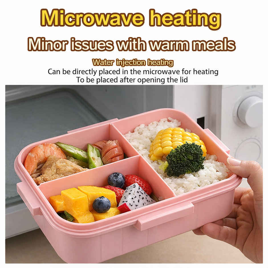 DesignLand Dinosaur Kids Lunch Box with Sauce Cup and Spoon Leakproof Meal Box