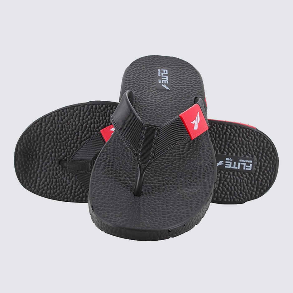 Flite Slippers FL-330 Black Red For Men | 10 UK