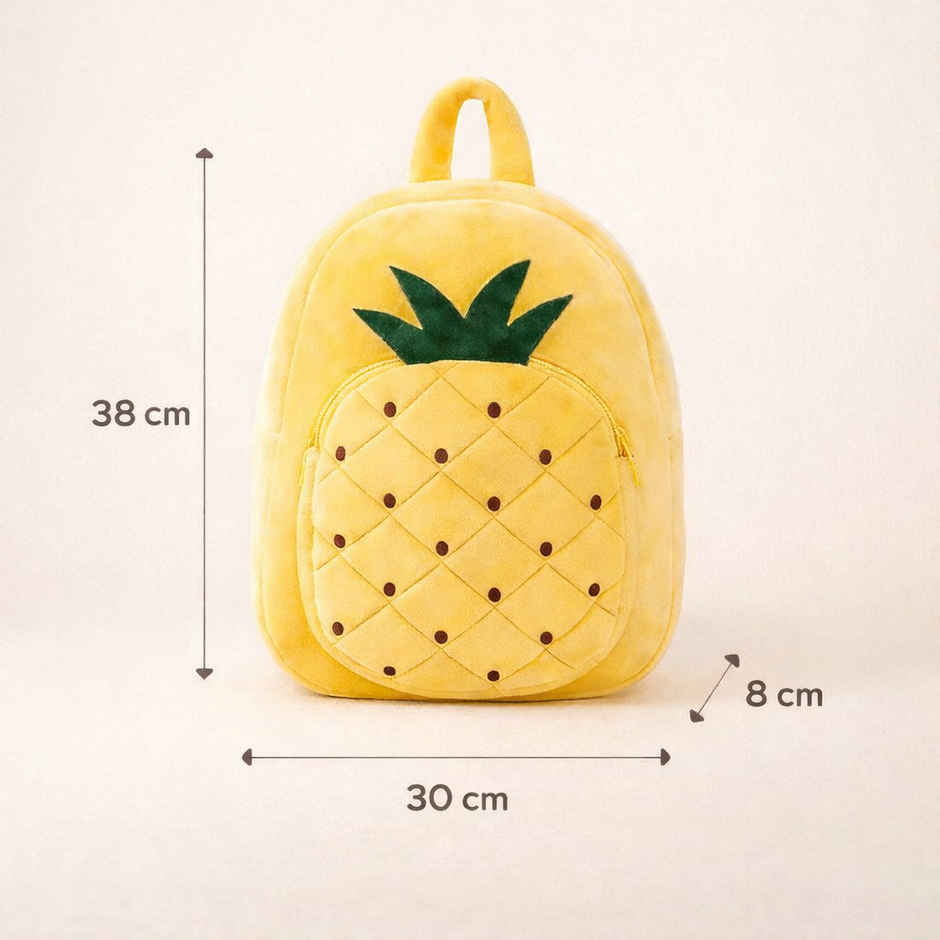 Kidara Pineapple Kids Plush Backpack | Yellow