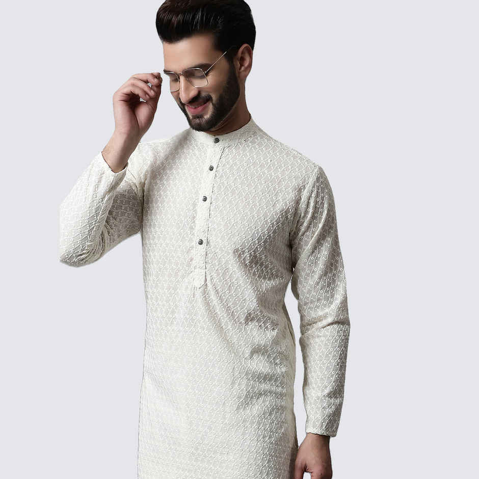 Jompers Men's Kurta | Only Ko 561 | Cream - XL