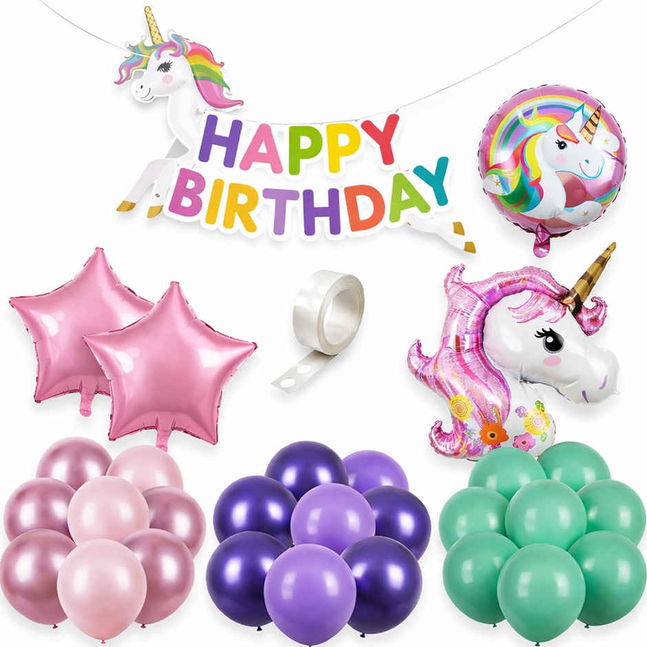Unicorn Birthday Decoration Kit for Girls Theme Birthday Party | BeyondLuv