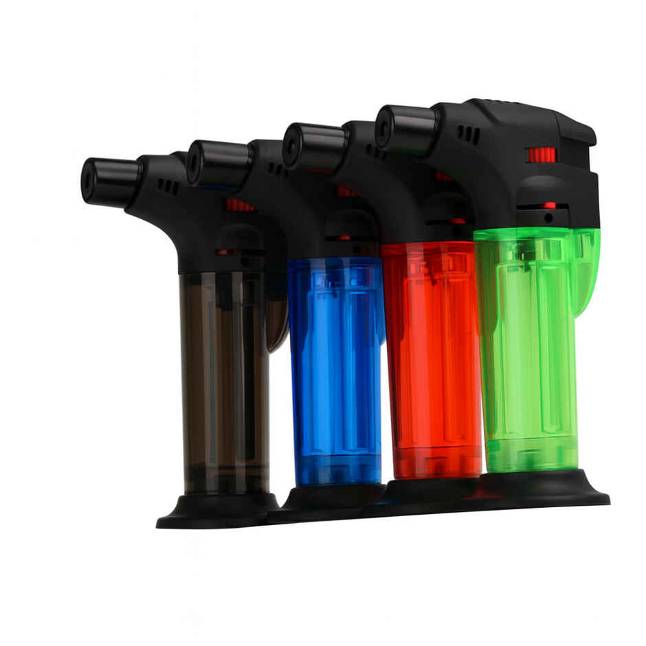DALUCI Gas Blow Torch Lighter Windproof Refillable Jet Flame for Kitchen Multicolor