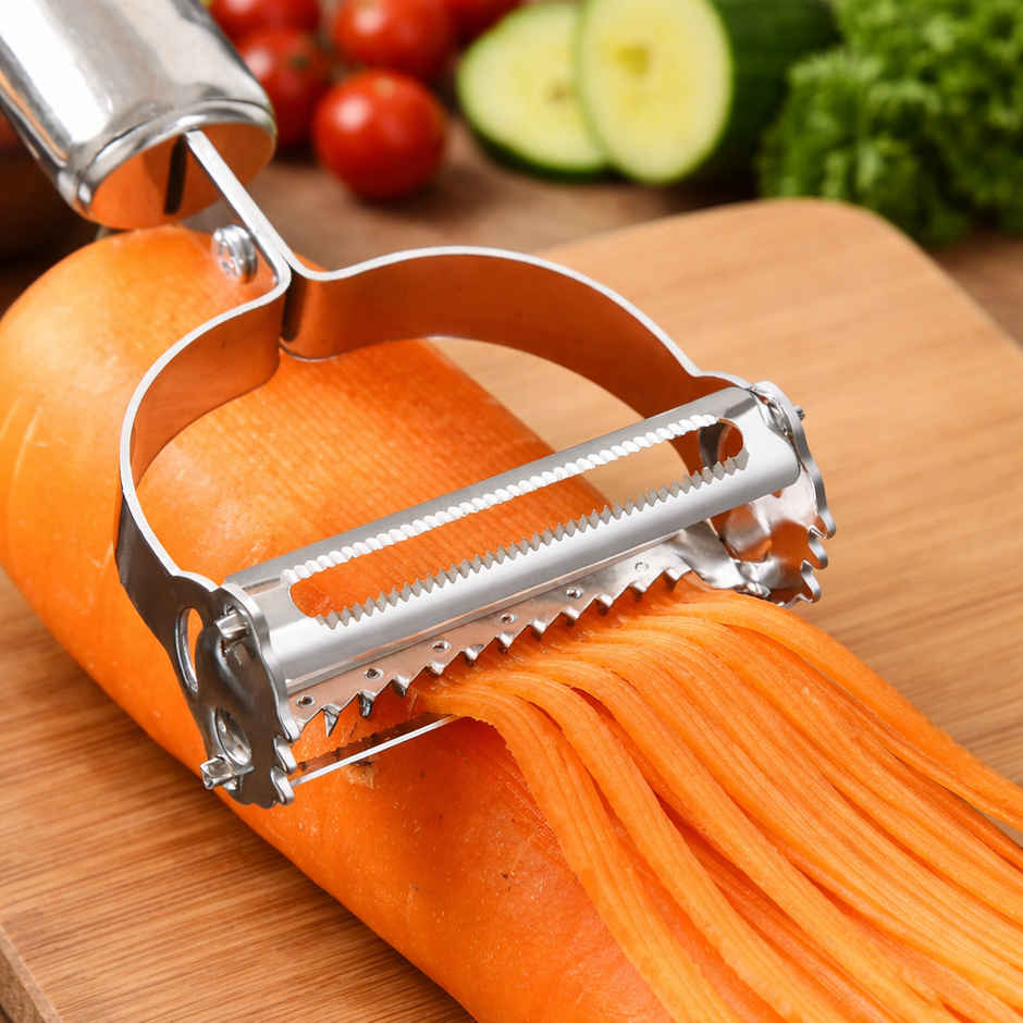 Zedak Stainless Steel Vegetable Peeler Julienne Cutter Dual Blade - 1 pc