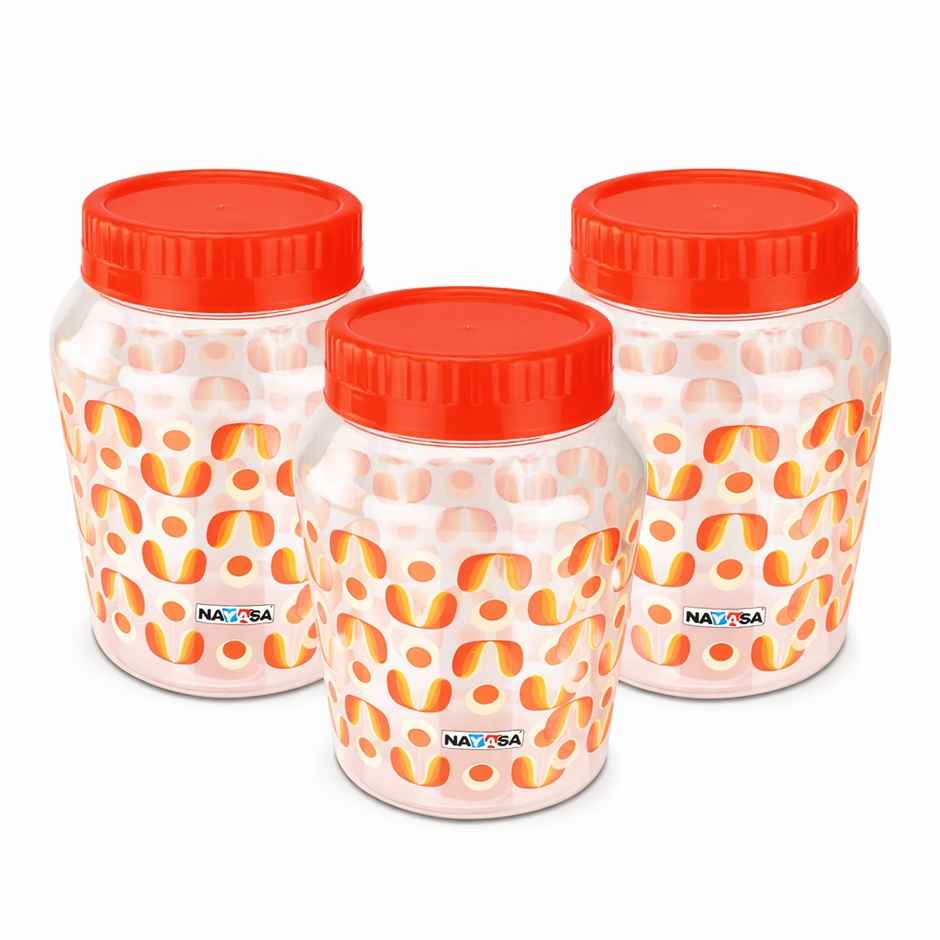 Nayasa Jenny Deluxe BPA Free Food Grade Airtight Kitchen Storage Containers | Orange - 600 ml