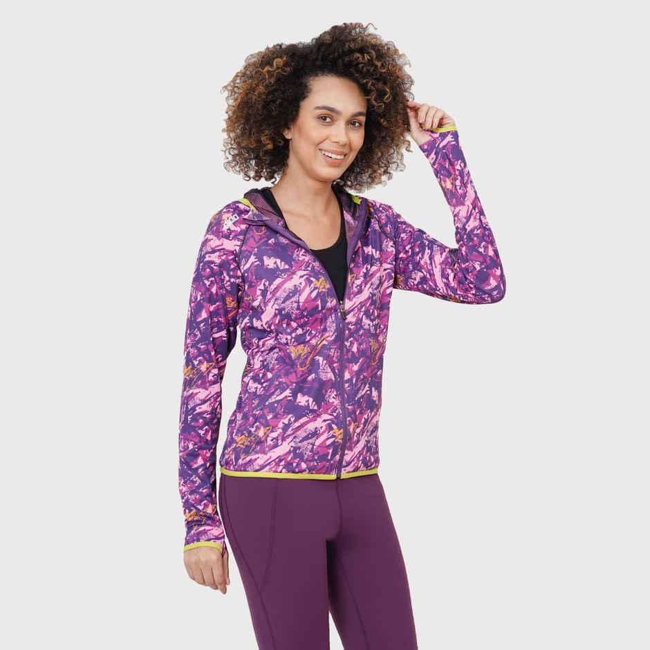 Dida Women's Sports Jacket | Regular Comfortable Stretchable Dry-Fit | Purple - L