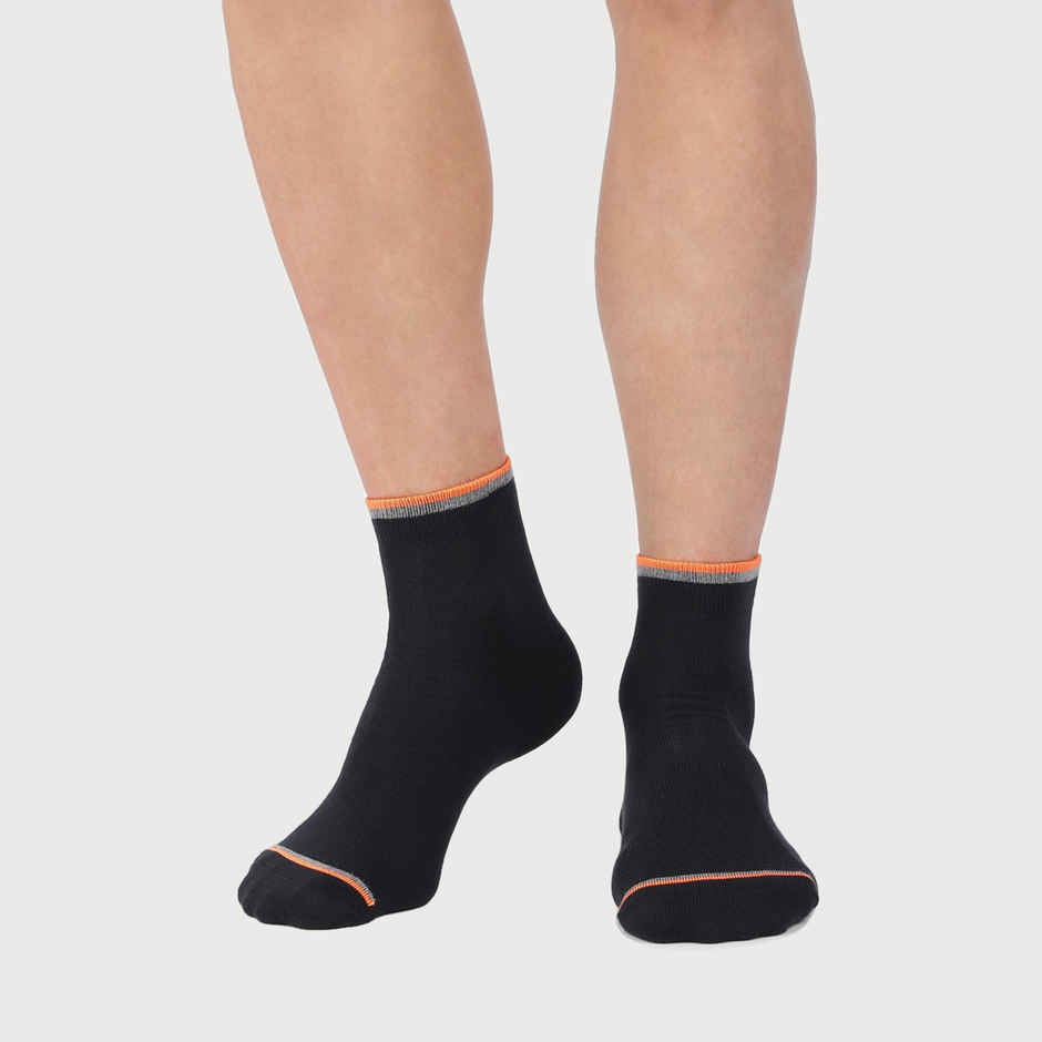 Jockey Men's Solid Cotton, Nylon and Elastane Socks | Black - Free Size
