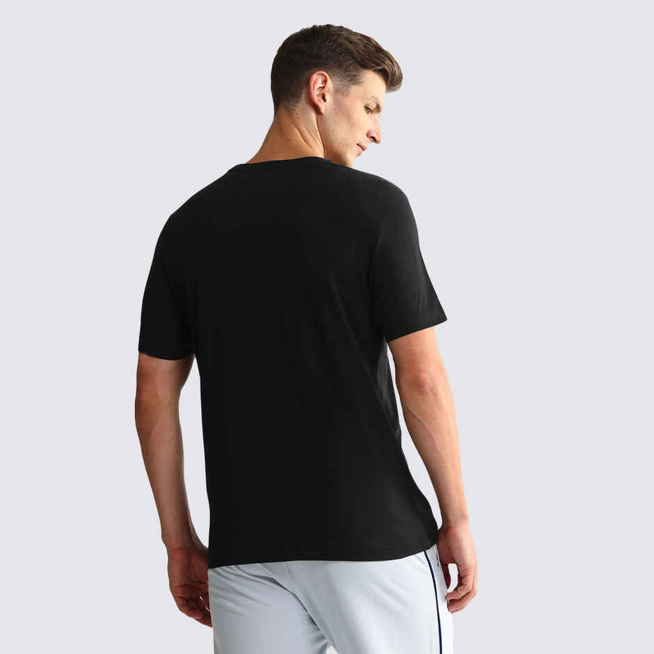 U.S. Polo Assn. Men's Crew Neck Embroidered Logo Lounge T-Shirt | Black - XL