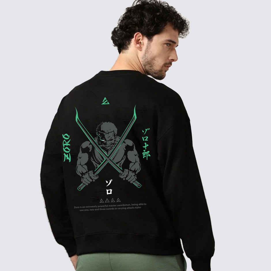 De Tees Men's Sweatshirt | Zoro | Black - S