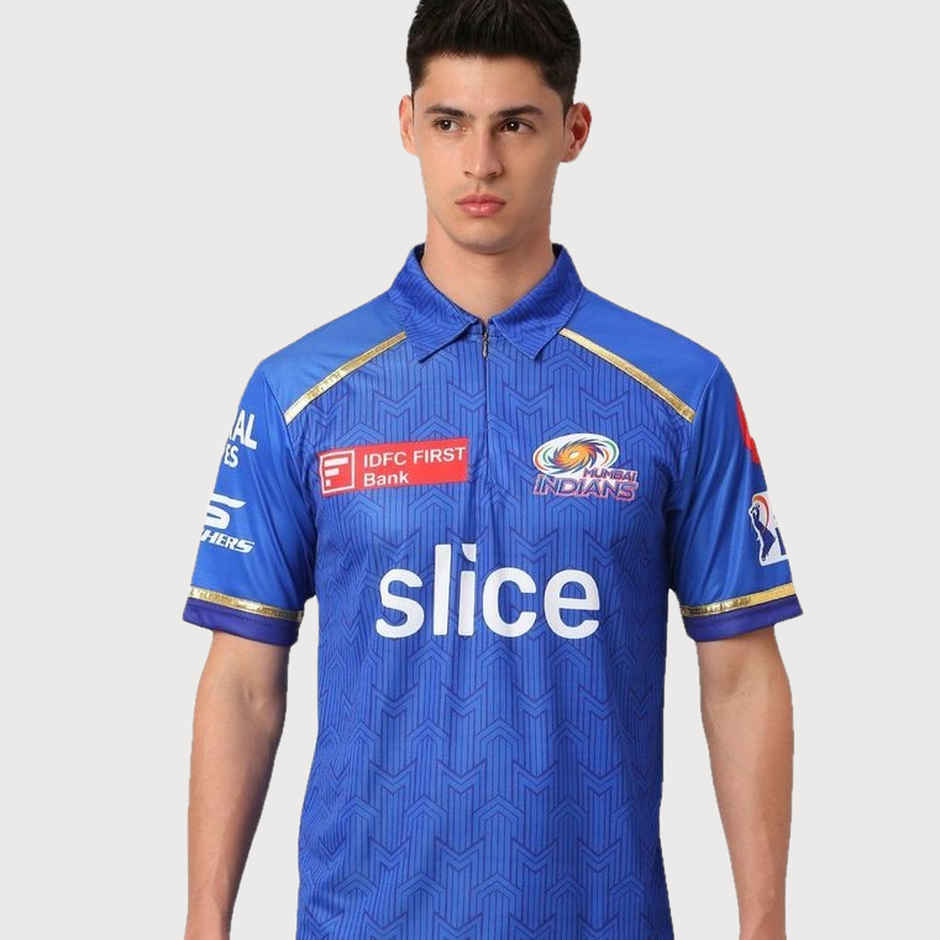 PlayR MI - IPL Fan Men's 100% Polyester Jersey - L