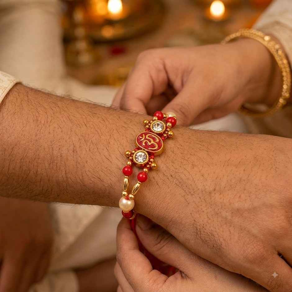 Rakhi for Brother | Om | Religious | Pack of 1 | Shree Rakhi