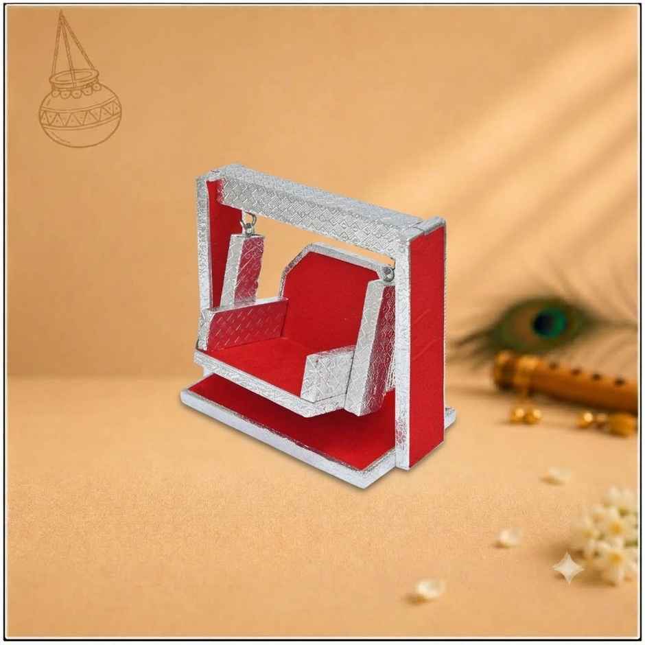 Jhula For Laddu Gopal | Red Aluminium Swing | Mandir & Janmashtami | Krishna Janmashtami
