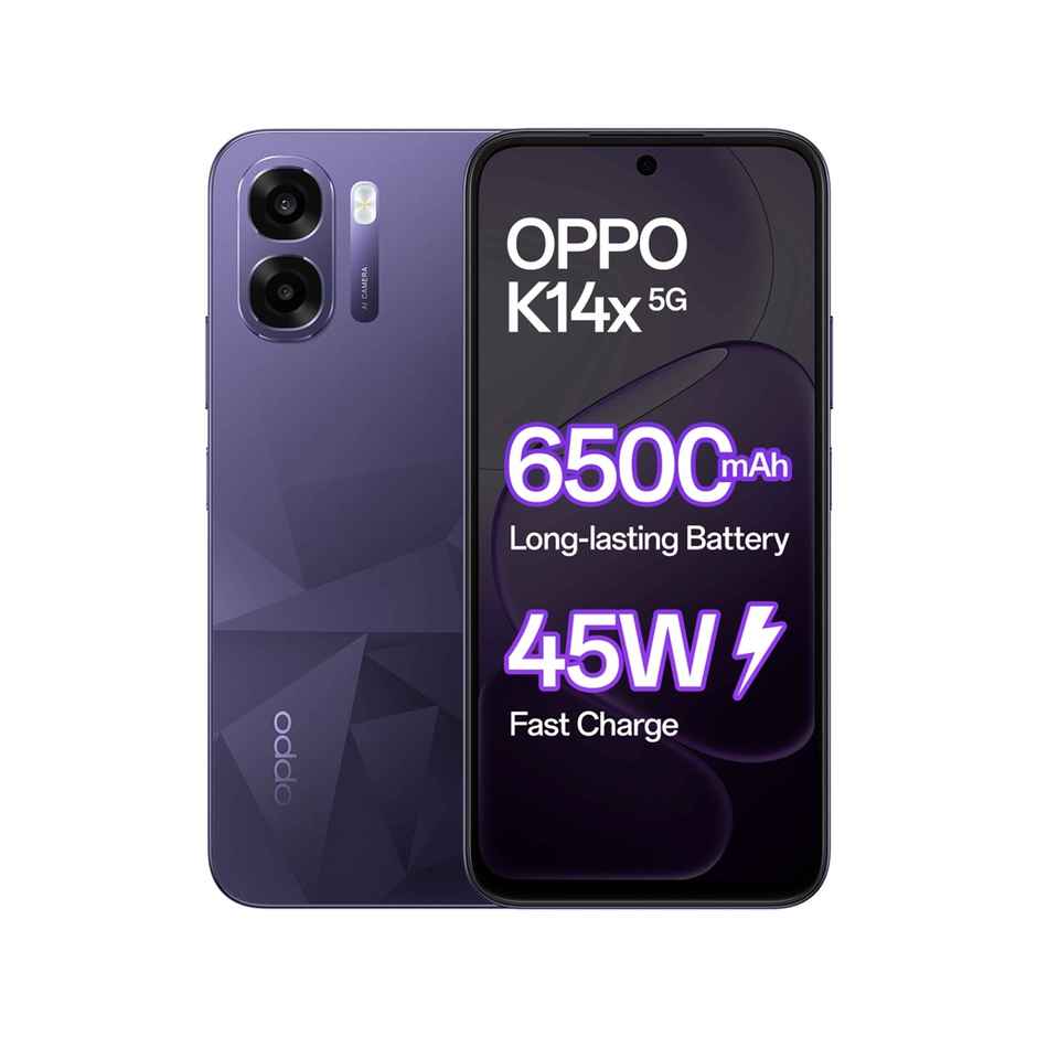 Oppo K14x 5G Smartphone | Prism Violet | 4GB RAM | 128GB Storage